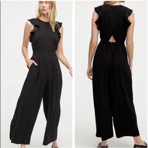 J. Crew Ruffle Open Back Jumpsuit